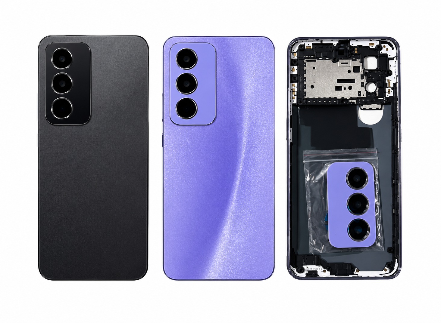 Compatible Replacement OPPO A3 Pro 5G Full Housing Body – Black & Purple